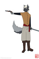 Crevan MacLeod (2025-6) by GraceheartTheLeopard - fox, male, anthro, pirate, silver fox, solo, sailor, solo male, privateer