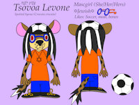 Tsovoa Reference Sheet by Lunarmoon21 - female, hyena, spots, spotted hyena, football, soccer, jewish, jew, hebrew, yiddish, mascgirl, masgirl