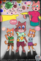 J&B's Bath-time Comic Cover by SomeStickyGoo