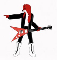 Rusty Hamilton by KG5000 - fox, male, guitar, whyte knuckle, flying v