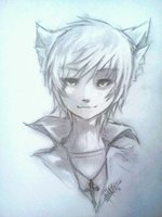 tender smile by slyuszuki - sketch, cats, males, slyuszuki, axey'z