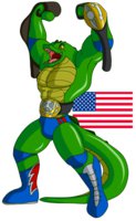 King Hammer: Pro Wrestling by G3TRacket - male, alligator, wrestling, fighter, martial arts, wrestler