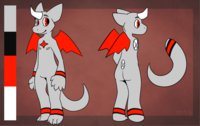 Rutherford - by vince-nt by RutherfordDragon - dragon, male, gray, character sheet, markings, wings, character, horn, orange eyes, character profile, rutherford, woefully outdated profile