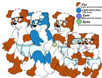 "My first reference sheet...I  think!" by nelson88 - dog, twins, husky, reference sheet, canine, undies, matt, males, sammy, undewear, remi, the boss, grandpa richard