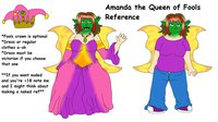 My Foolsona Ref by LadyALTernate - female, harliquinn fool, the queen of fools, dream weavers, spyro the dragon oc
