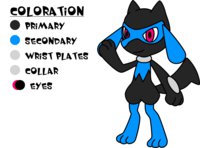 Aurora (Riolu character sheet) by DarkAngel1986 - female, reference sheet, pokemon, character sheet, shiny, shadow, ref, riolu, ref sheet, reference, character design