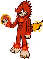 Fierce by BladedShard9 - wolf, male, sexy, feet, fire, doggy, electricity, goatee, fierce, spanish, fluffeh