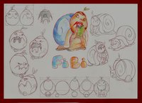 Fibi, the Pet by pyokki - female, male, character, sheet, reference, mollusk