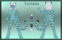 Tatiana Ref Sheet by Sardan - female, snow leopard