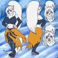 Yaki Umai - reference by lukwdoddsmicro - female, wolf, anime, wolfess, anthro, battle, manga, burst, kagura, chopsticks, toriko, senran