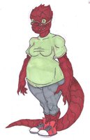 Star Wars: Kriddles by DarthKriddles - female, alien, fangs, reptile, scales, star wars, red scales, starwars, female/solo, darthkriddles, darth kriddles, barabel, alien lizard