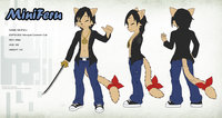 MF Reference by MiniFeru - cat, feline, male, reference sheet, house cat, katana