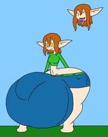 Alexis Misty Nomura by TheAmariaShadow - hybrid, elf, tattoo, shemale, wide hips, original character, hyper balls, huge ass, nekoangel