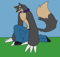 Demi by BabyGirlVivian - wolf, male, demon, furry paws