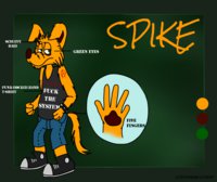 Spike, the punk rocker dog by Steppenwolf1996 - dog, male, cartoon, pup, grunge, rock, sheet, punk, angry, reference, grumpy, steppenwolf1996