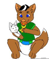 Angel -- Character Ref by ChrisVolotenko131 - babyfur, diaper, cub, wolf, male, baby