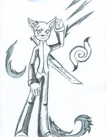GrandLight - Gaven  by WhiteFireSeptor - sword, cat, male, redesign, none