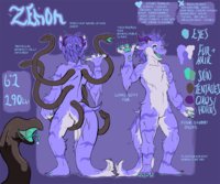 Fluffy Zenon Refsheet by Ixis - dragon, male, tentacles