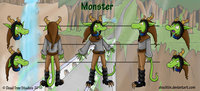 Monster Character Sheet by Dracktin - male, lizard, monster, reptile, character, sheet, repdragon
