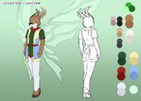 Character Sheet - Les - Uniform by Kurapika - male, character sheet, deer, stag, buck