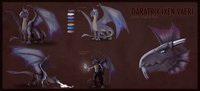 Eternal Undeath Reference by Carbontrap - dragon, male, magic, silver, anthro, feral, and, claws, painting, digital, wings, character, sheet, reference, dragons, scars, frill, tooth, d&d, dungeons, dnd