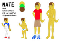 Nathan Alderson, Jr. by nwa921game - puppy, babyfur, diaper, cub, shota, male, clothed, reference sheet, adult, chubby, character sheet, pup, toddler, m/solo, golden retriever, character reference, toddlerfur, shotafur, toddlerboy, toddler boy, skinny legs, shotacub, nathan alderson jr