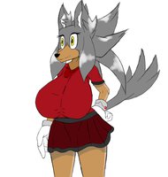 Ashe the Dog by Dexion - dog, female, huge breasts, sonic oc, dragon slayer power