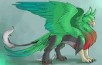 Arkmental by whiteone9 - male, gryphon, fursona