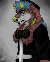 "Glare " by DeadDogInc - male, sexy, adorable, monster, horns, monsterrabbit, grumpyfurs