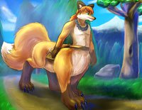 Silas by MaxTwenty - male, foxtaur, digital art