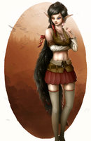Yukie Lightshiver by yangsama - female, clothes, lollipop, elf, boots, hair bow