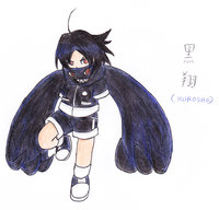 黒翔 by achthenuts - female, human, fantasy, limbless, kurosho