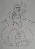 Samantha Star-Iko by FoxyLove - sketch, fox, kitsune, herm, hermaphrodite