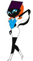 meet skylette riley by Mimilinda12 - female, skunk, friendship, rocky, adventures, rocky and bullwinkle, bullwinkle