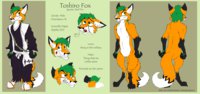 New Toshiro ref by James860406 - fox, male, reference sheet, red fox, bleach, ref sheet, refsheet, pierrot, toshiro, tv tokyo, tvtokyo, studio pierrot, studiopierrot