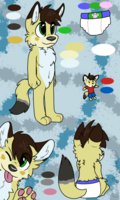 John E. Tailor Ref by Threeinone - babyfur, diaper, fox, cub, male, reference sheet, fennec, ref, oc, ref sheet, reference, original character, threeinone, tio, john tailor