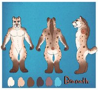Three colours: Tame by TheRedRaptor - feline, butt, male, muscle, tail, spots, sabertooth, (other), branath, artwork (digital)
