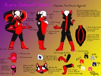 Kuro's Reference Sheet (Revised) by kuroookamitsume - female, reference sheet, clean, furry, funk, fox skunk hybrid, fox/skunk