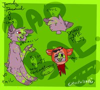 Junih reference sheet ( lazy ref ) by NoCeuTemPao - fox, female, reference sheet, fnaf