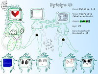 Bytelya by Elmont - female, sheet, android, robot, xi, mecha, mujer, referencesheet, 94, reff, referencia, osmel, elmont, robotgirl