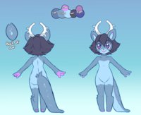 Spec Reference Sheet by Raikissu - female, otter, anthro, deer, fursona, anthropomorphic, original characters, original species, hyrbid