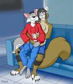 Flare and Evan by IanSoulfox