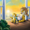 Beach Porch Sunrise (Dream 7) by TaviMunk