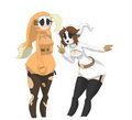 Tatters and Wraith - keyhole sweaters 