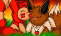 Joshy licking an eevee