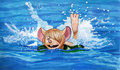 Randy Swimming