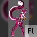 [Flash: Rainbow'd] Mishi, Snow Leopard by medarrow