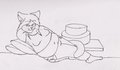 Quick Sketch Day 3 - Loungin' around with some cake