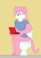 Aeris on the John by Toonfan0