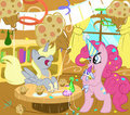 Derpy pony party by Onigrift